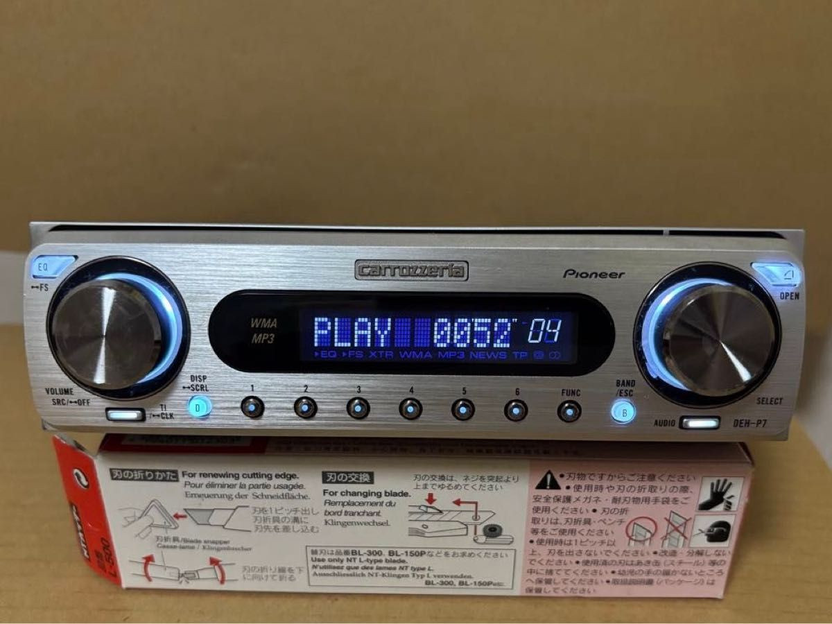 Pioneer Carrozzeria DEH-P7 1din Car Audio CD Player Tested Working Vary Good