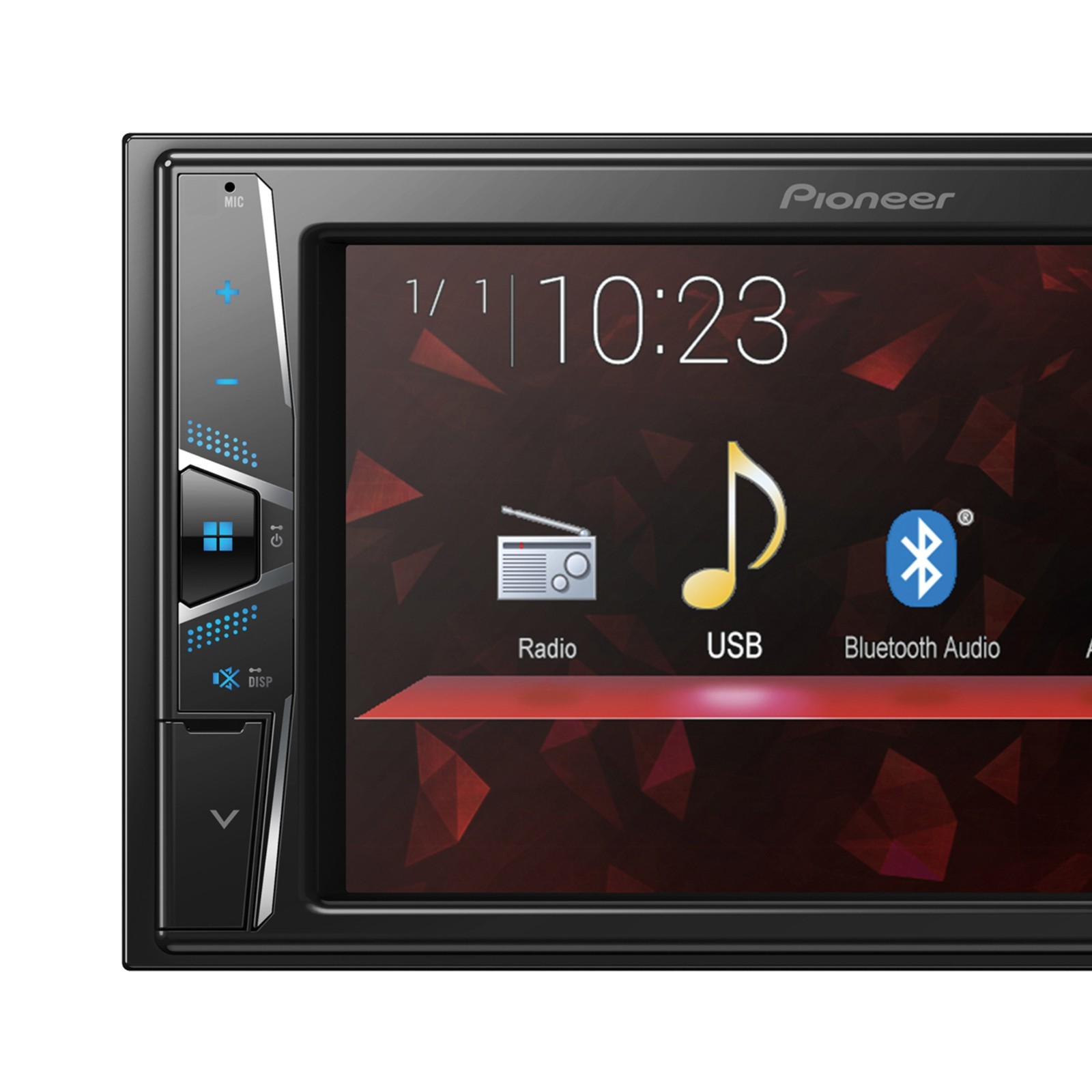 Pioneer DMH-100BT Digital Media Receiver, 6.2 Inch WVGA Display, Bluetooth