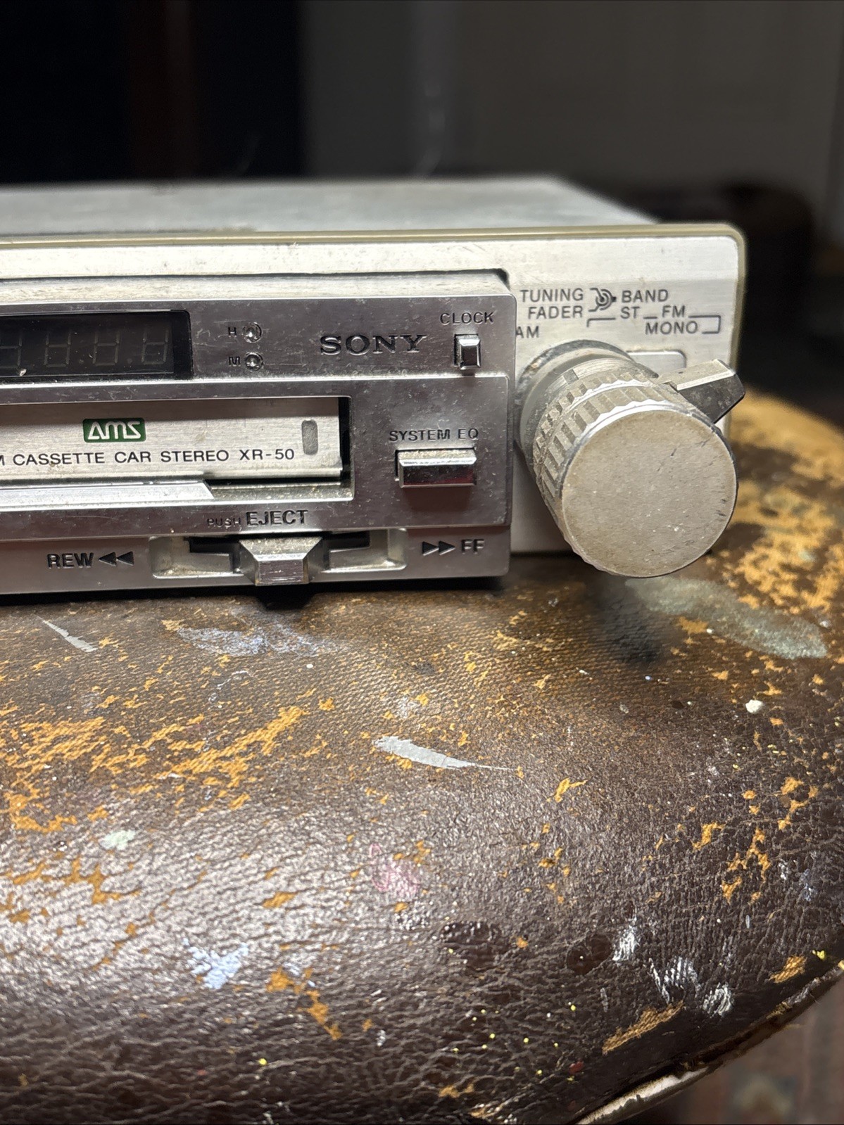 Sony XR-50 Radio FM/AM Cassette Car Stereo (Untested) Old School Two Knob Muscle