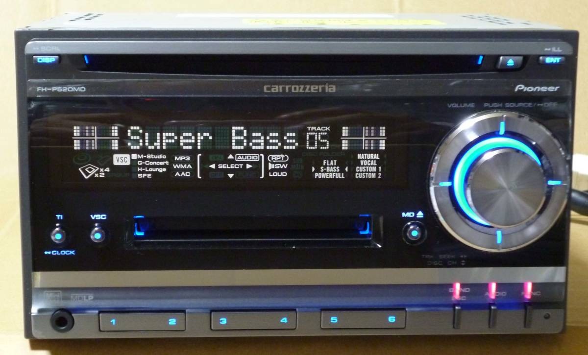Pioneer Carrozzeria FH-P520MD CD MD Receiver Equalizer DSP LCD Car audio JDM