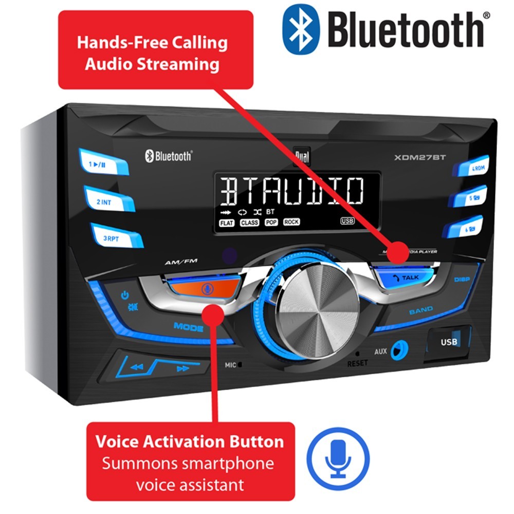 Dual XDM27BT AM/FM Radio Car Stereo kit for GM 1988-1994 Full Size C/K Truck