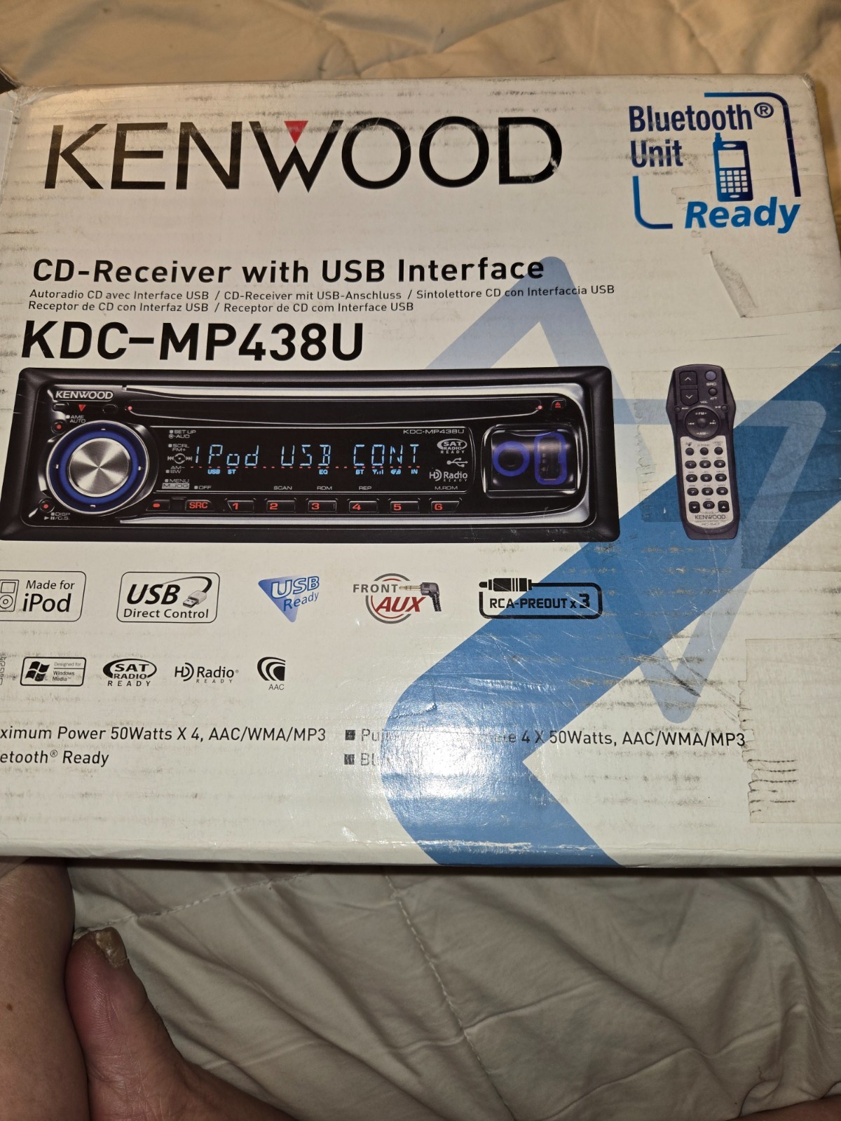 Brand New Kenwood CD Receiver with Bluetooth (KDC-BT278U)