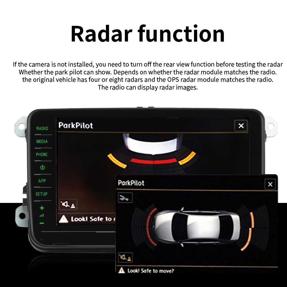 Green light For Skoda 8″ NONAME RCD330 RCD880 PRO Car Radio Carplay Android Auto