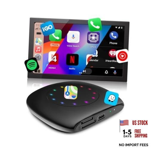 Car Video Box Android 13.0 for Wireless CarPlay Adapter/Android Auto, 4G+64G