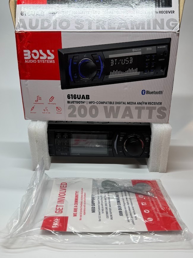 BOSS Audio Systems 616UAB Car Stereo With Bluetooth – Single DIN, MP3, Black