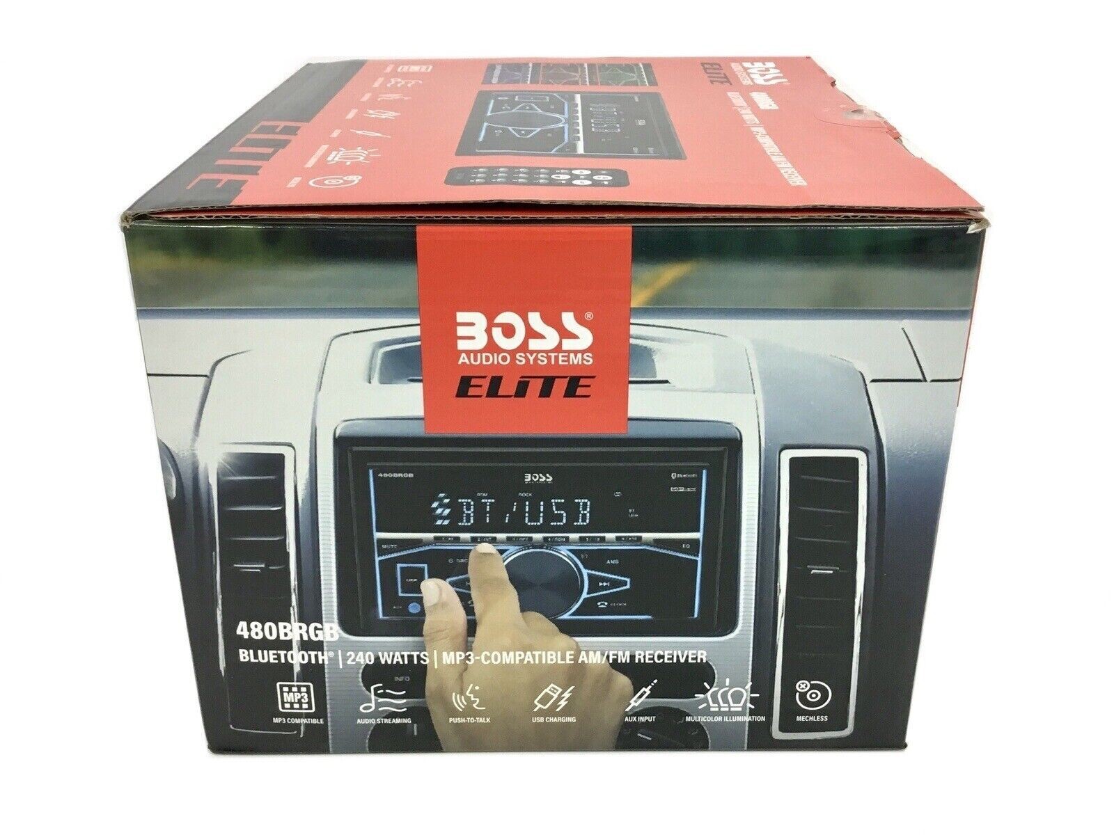 BOSS Audio Systems Elite 480BRGB Car Stereo, Bluetooth, 2 DIN.