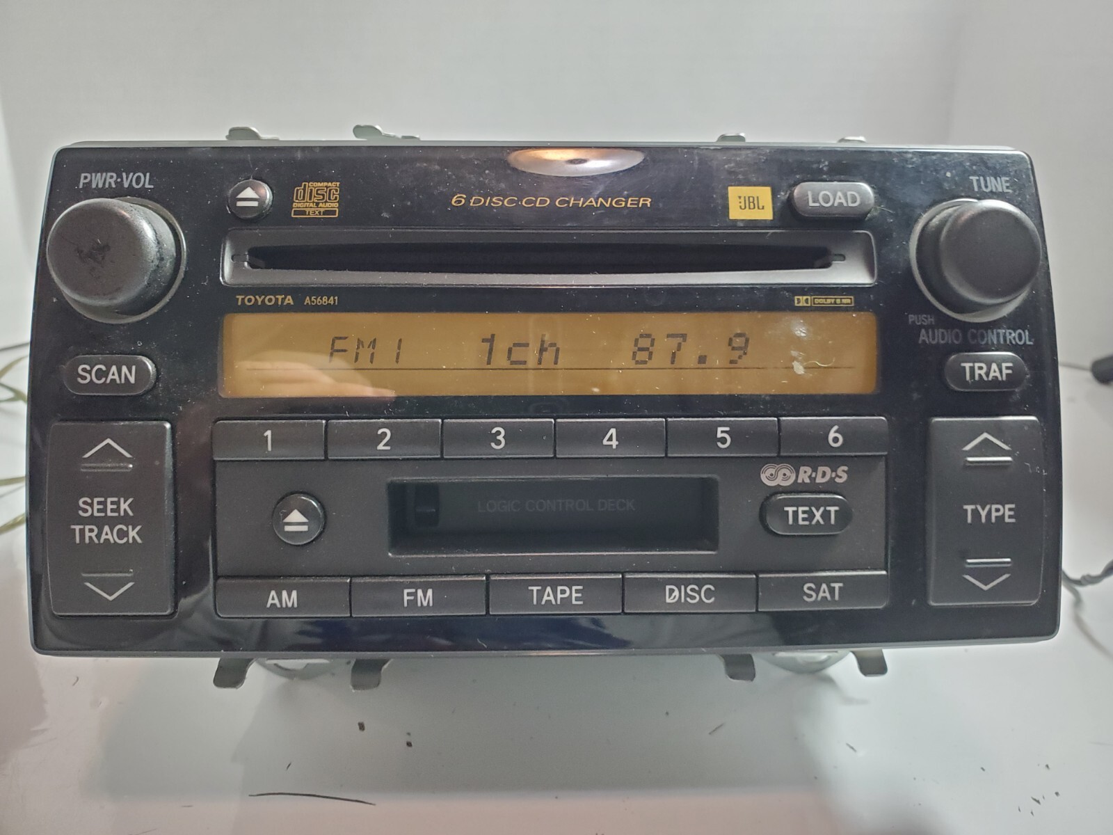 AS-IS OEM Toyota 86120-AA210 6 Disc CD / Cassette Tape Player Double DIN Stereo