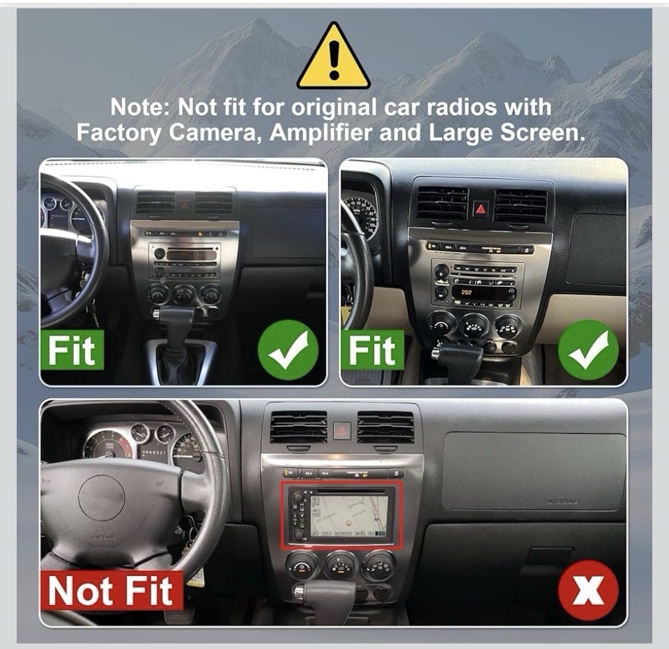 🔥Double Din Car Stereo for Hummer H3 2005-2010 W/9 Inch Touchscreen Radio, NIOB