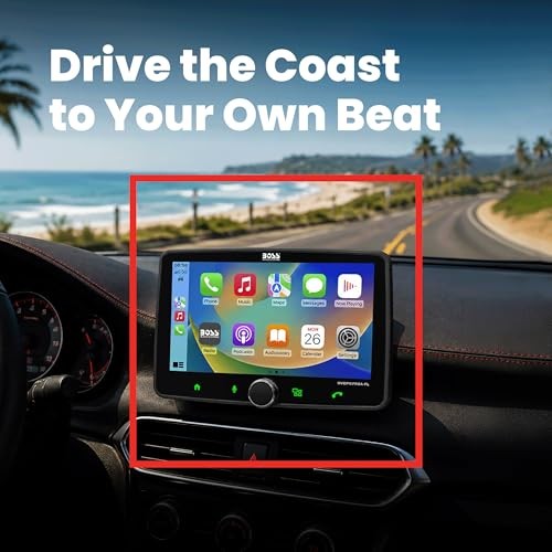 BVCP9700A-FL Single DIN Car Stereo Wireless Apple CarPlay, Android Auto 7 Inch