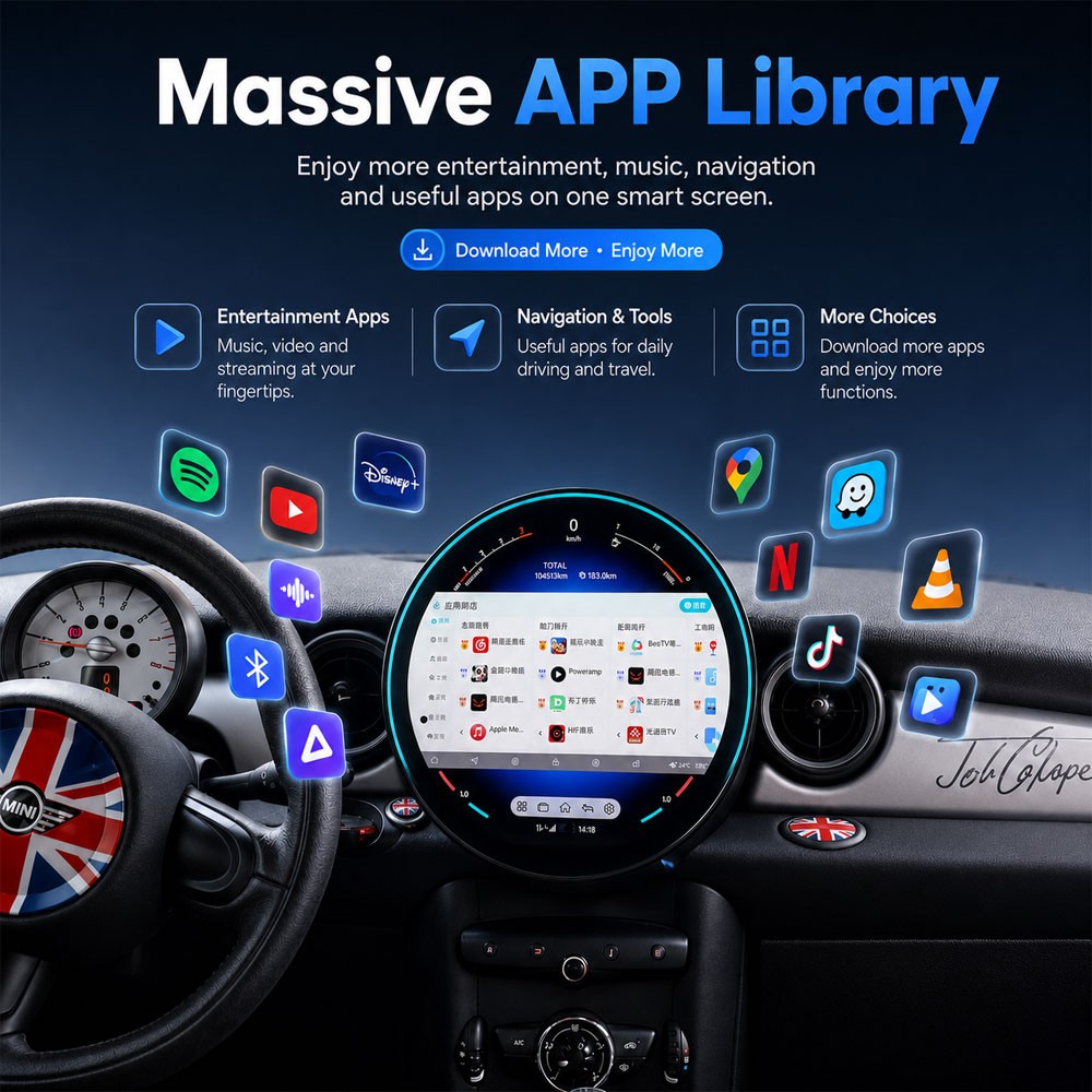 Android For BMW Mini Cooper R56 R60 2007-2014 Car Multimedia Video Player 11.8″