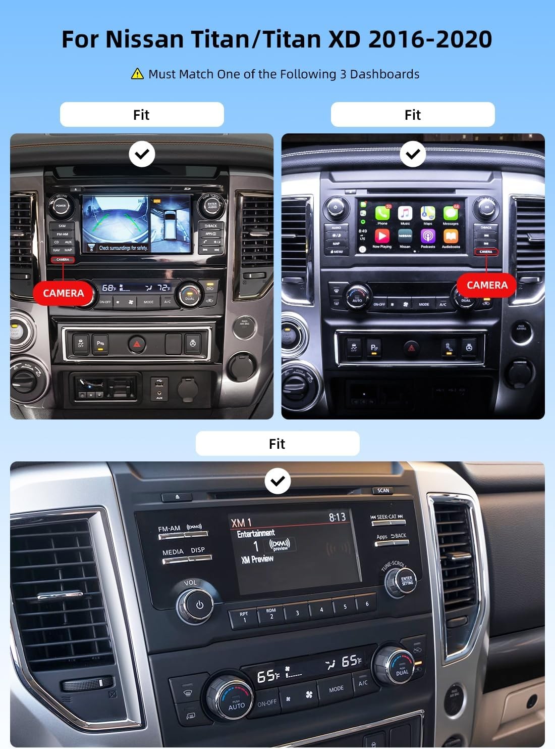 Dasaita 9″ Car Stereo Radio Nissan Titan 2016-2020 Wireless CarPlay Android Auto