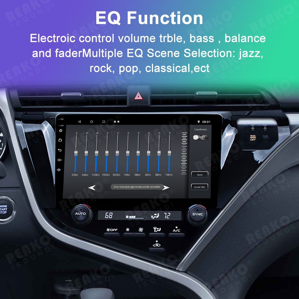 10.1” 2+32G Car Radio Player For TOYOTA CAMRY 2017-2020 Carplay With Camera