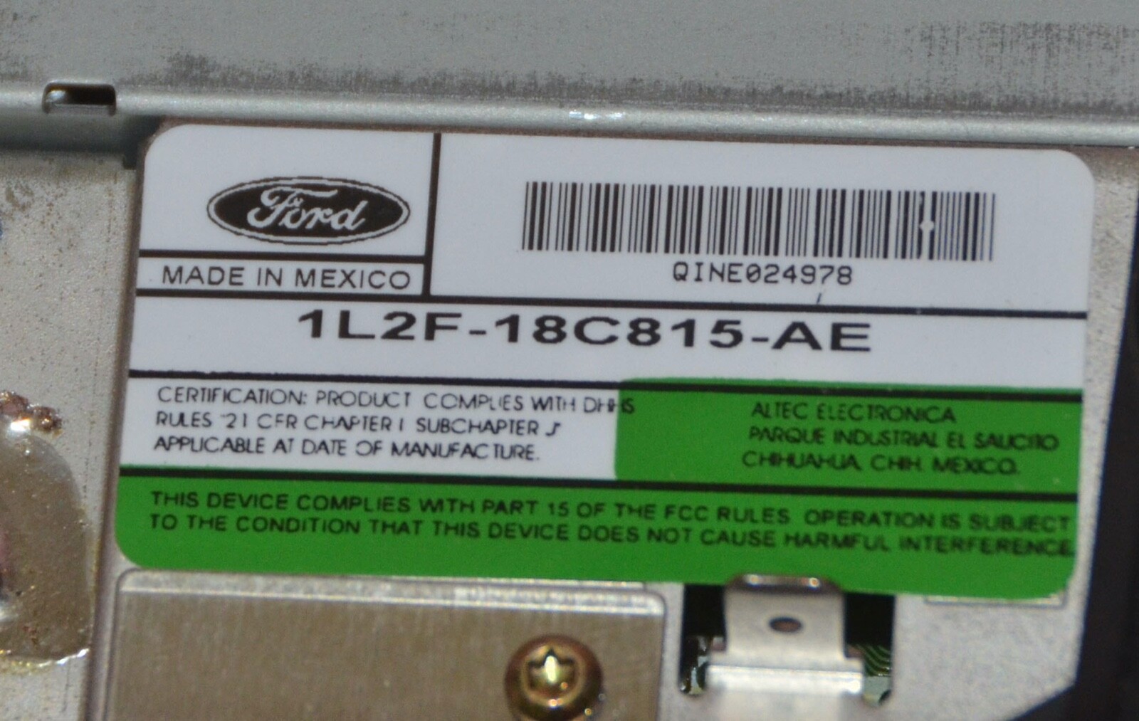 Ford In-Dash Car Stereo Model 1L2F-18C815-AE___PLEASE READ!!!