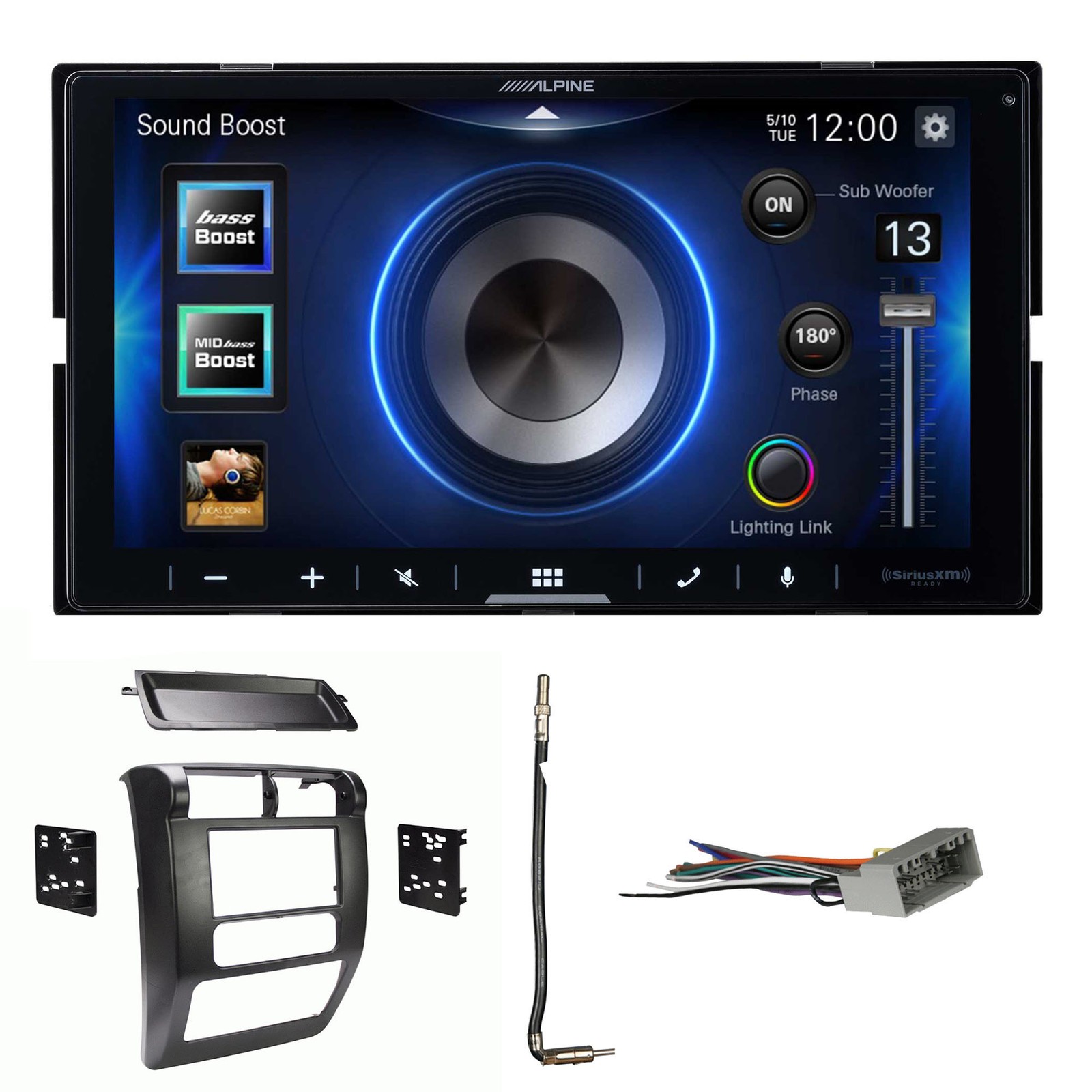 Alpine ILX-W670 7″ Receiver, Metra Dash Kit, Wiring Harness, Antenna Adapter