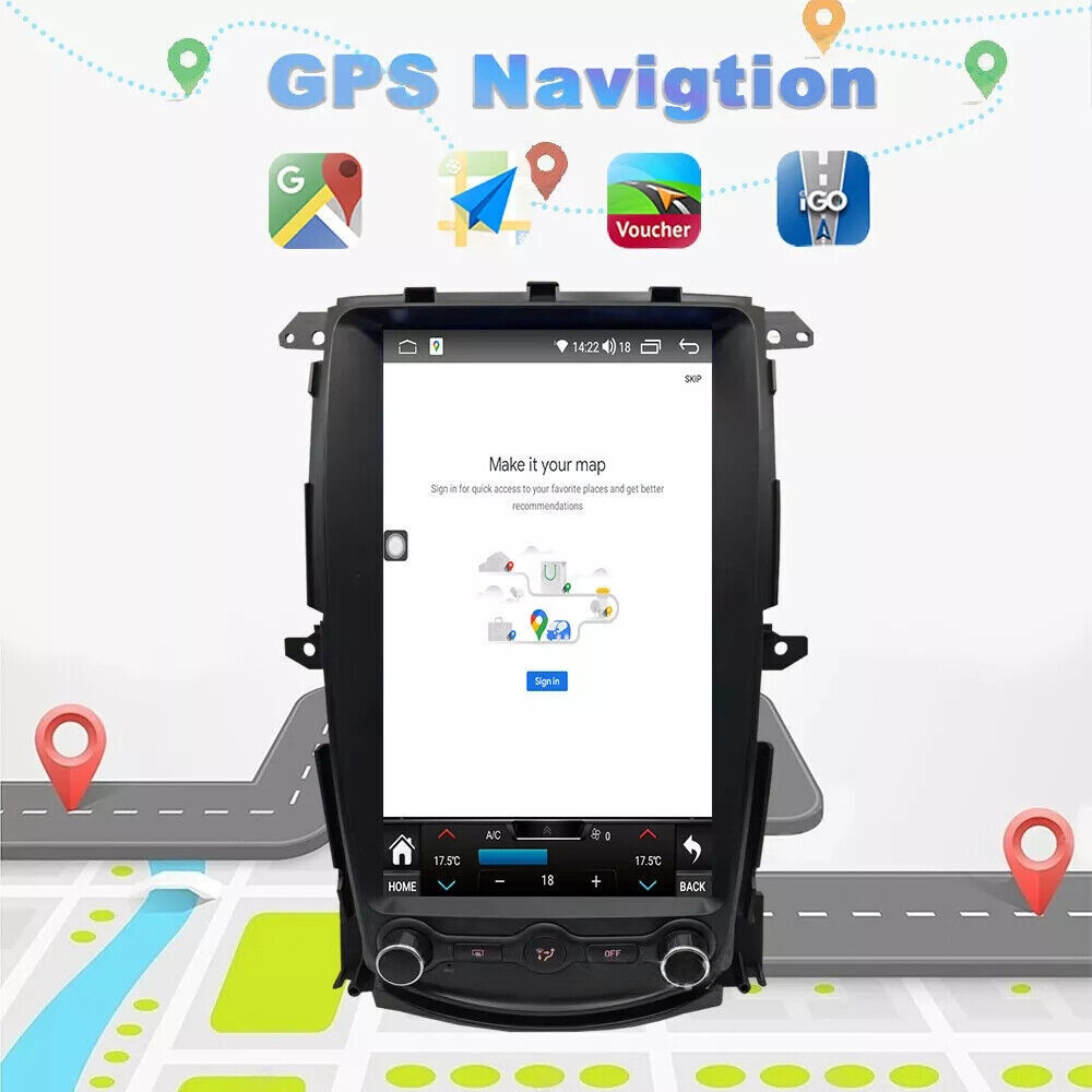 13.8″ Tesla Style Car Radio Android GPS Navi Head Unit For Nissan 370Z 2008-2019