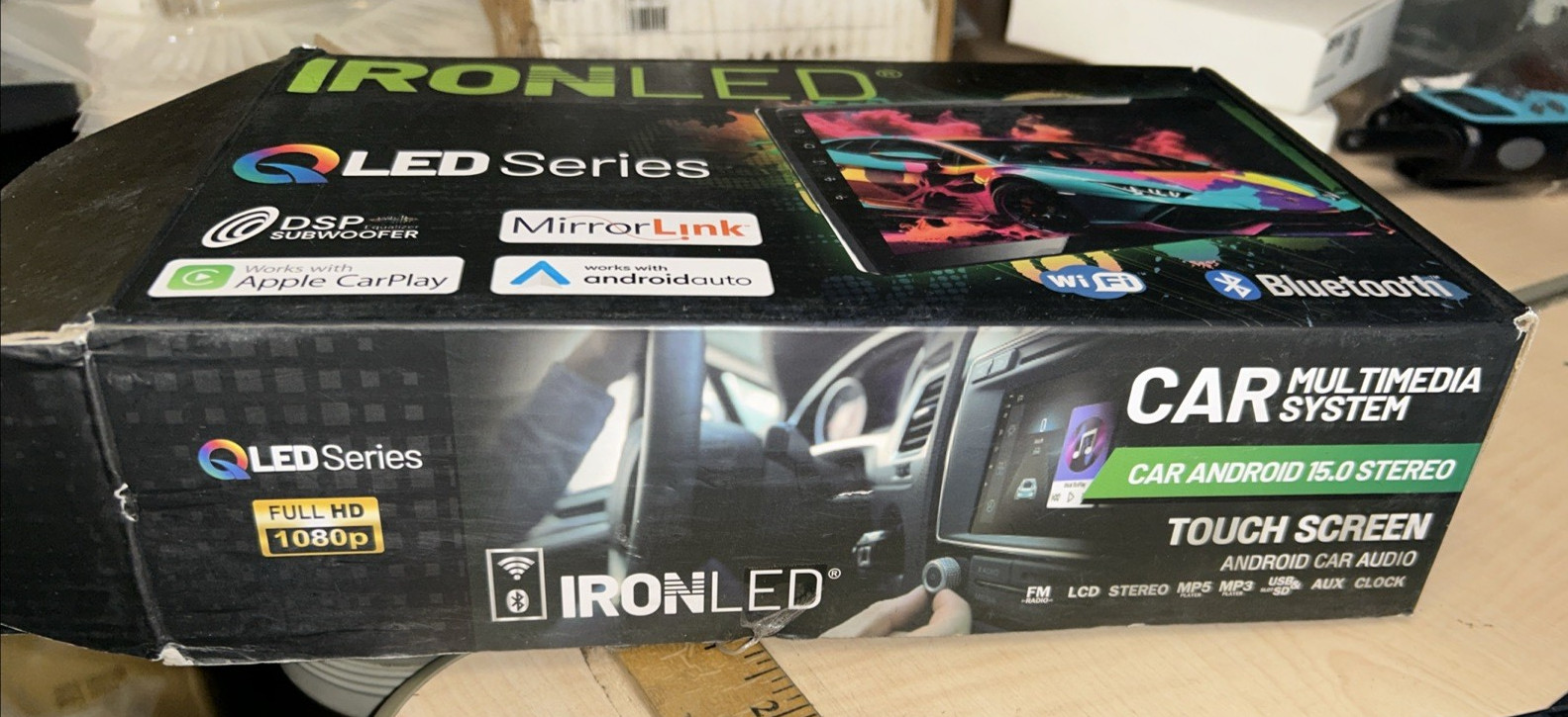 IRONLED CAR MULTI SYSTEM ANDROID 15.0 STEREO TOUCH SCREEN HD/1080 9” SHIPS FREE