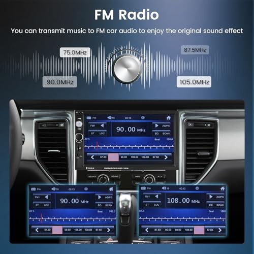 Double Din Car Stereo 7-Inch Touch Screen Car Radio with 7 Inch MP5 Player