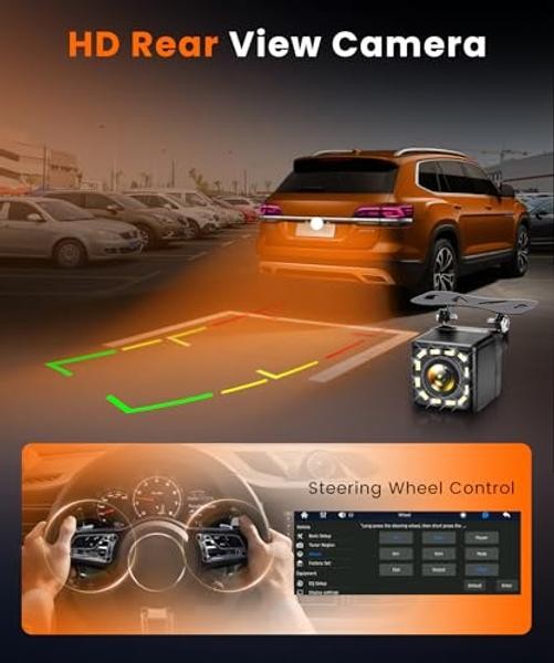 Single DIN Carplay Radio Wireless Android Auto, 6.9-Inch IPS Touchscreen Car