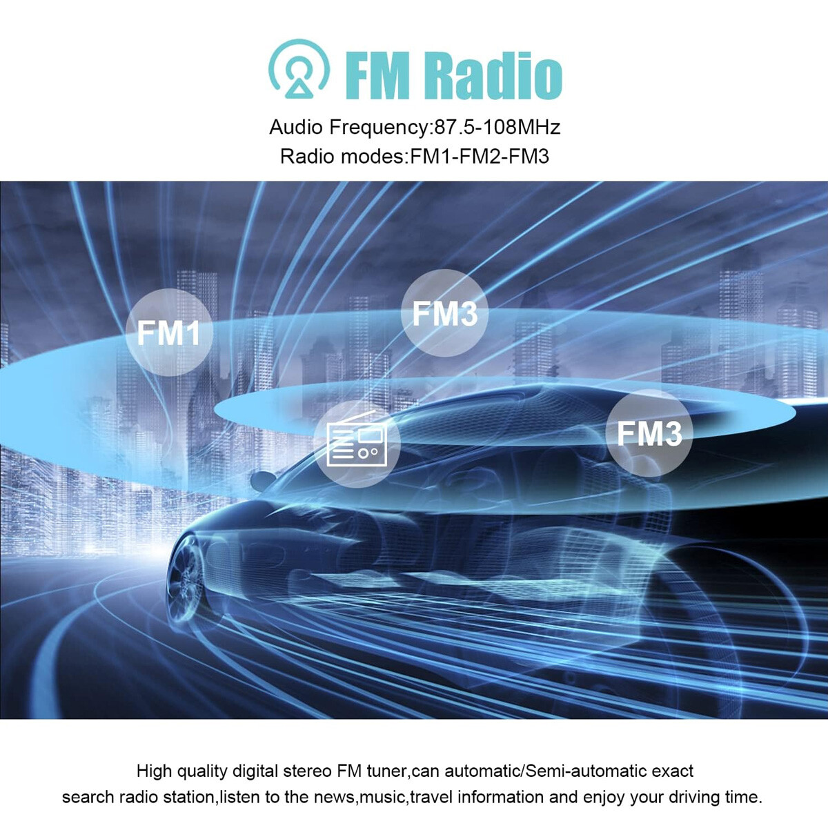 Bluetooth Car Stereo Retro Car FM Radio Smart MP3 Player Auto FM Radio Receiver