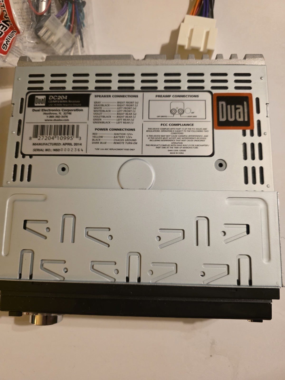 DC204 MP3 WMA CD Reciever for Car