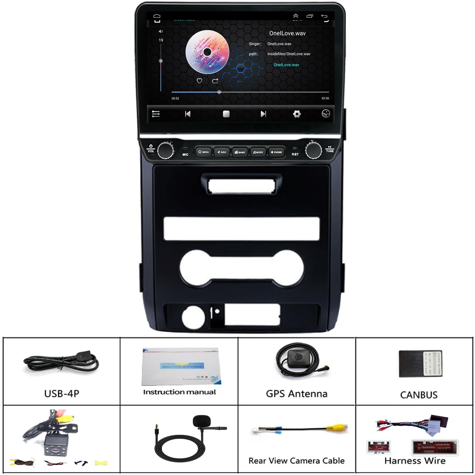 for Ford F150 Radio Upgrade 2009 2010 2011 2012,QLED Touch Screen Stereo,8 Co…