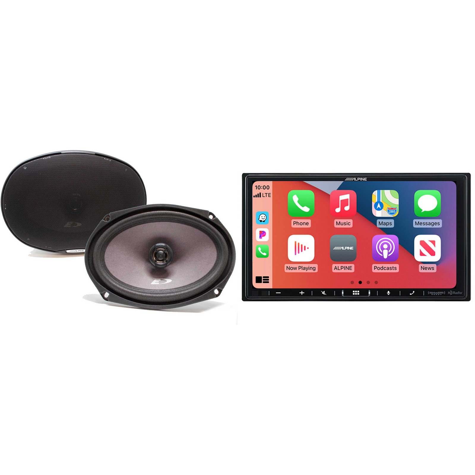Alpine iLX-407 7″ Receiver w/ Carplay, Android Auto & 6×9 Speakers