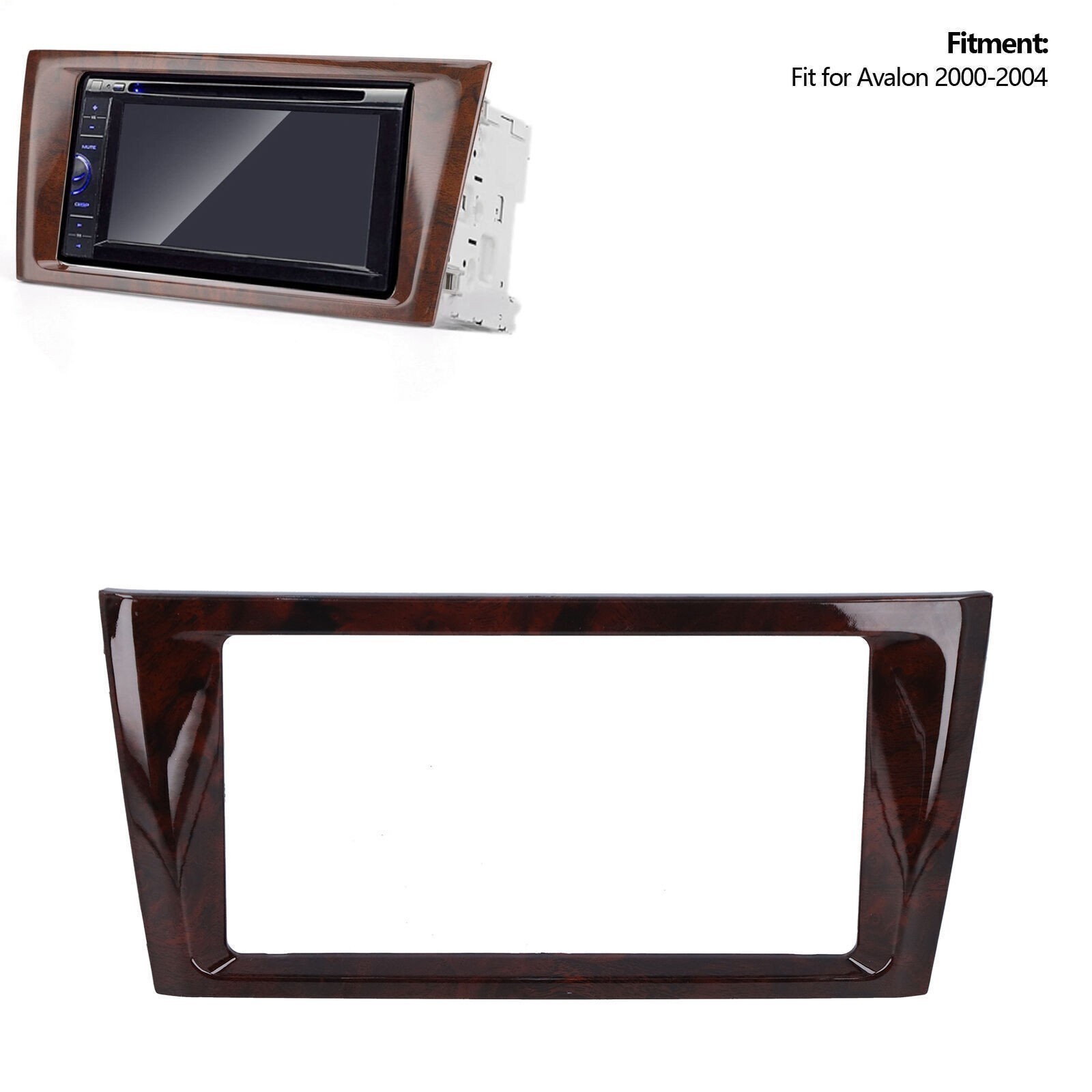 2‑Din Radio Fascia Car Stereo Navigation Refitted Dash Panel Kit Frame Fit