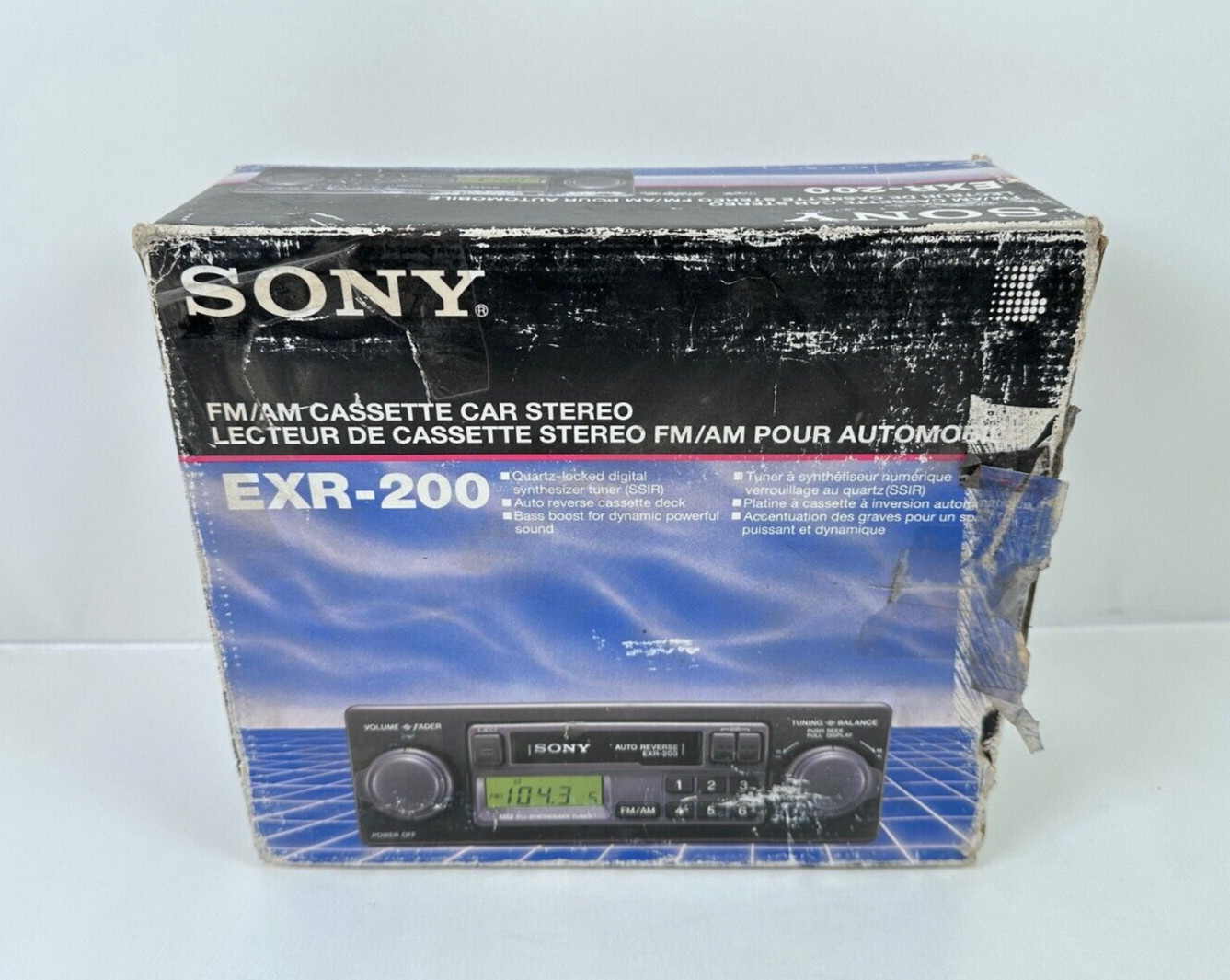 (NEW) Vintage Sony EXR-200 FM/AM Cassette Car Stereo