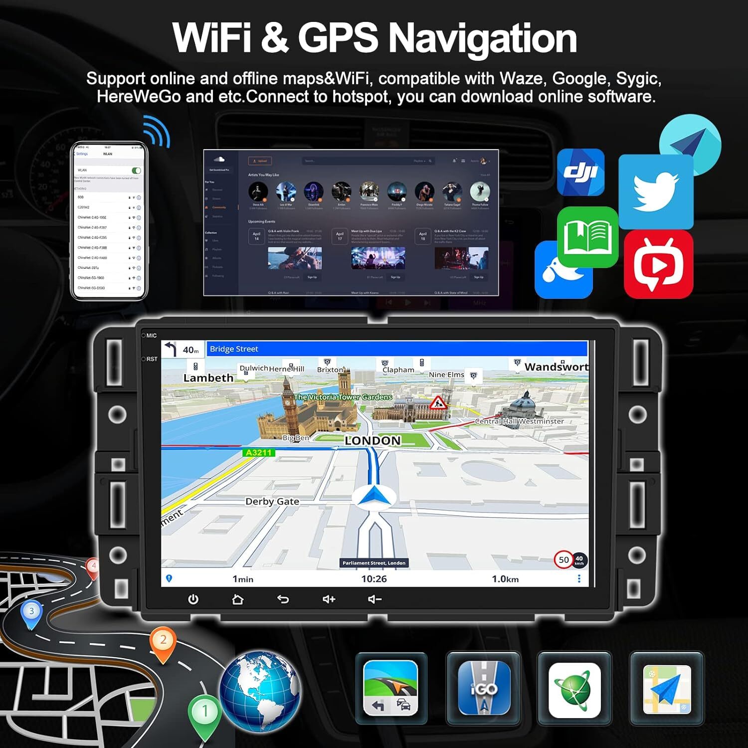 For 2006-2013 Chevrolet Impala WiFi Apple Carplay Radio Android 13.0 RDS GPS Nav