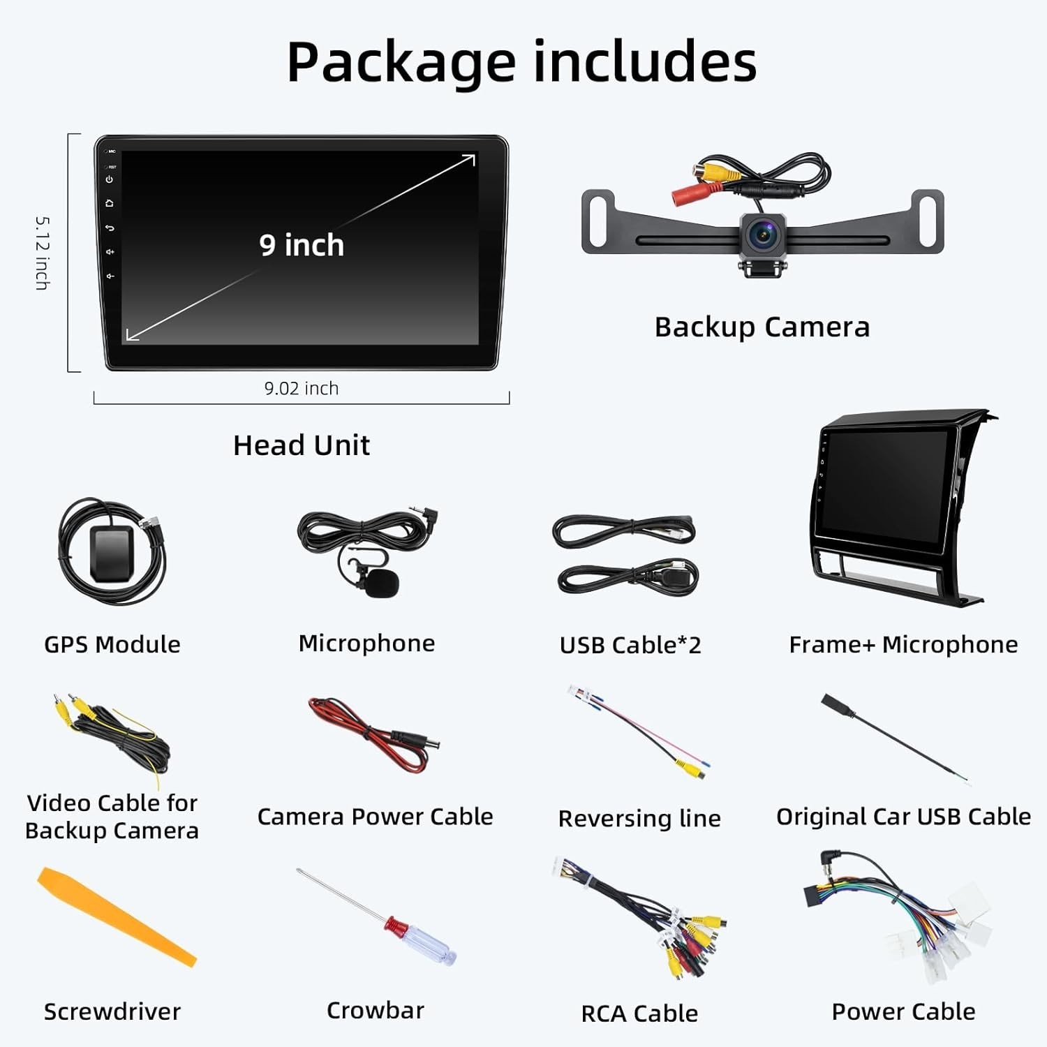 Toyota Tacoma 2005-2015 Android 15 Car Stereo 2+64G Carplay w 9″ Touchscreen