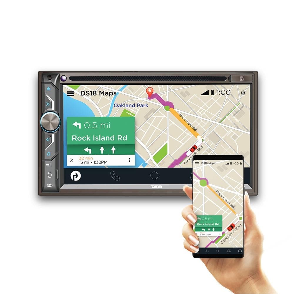 DS18 6.9″ Touchscreen Double DIN Bluetooth DVD USB AUX AM FM Mirror Link DDX6.9