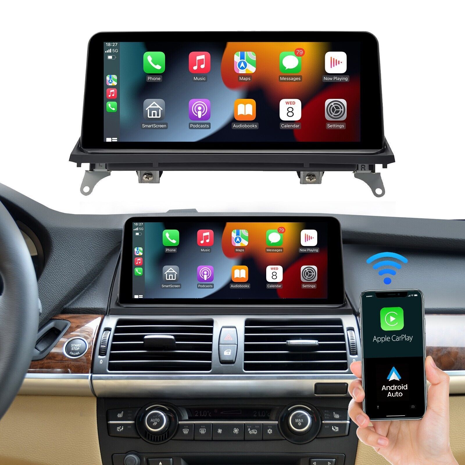 For BMW X5 E70 X6 E71 CCC 2011-2013 10.25” Android Auto CarPlay Car TouchScreen