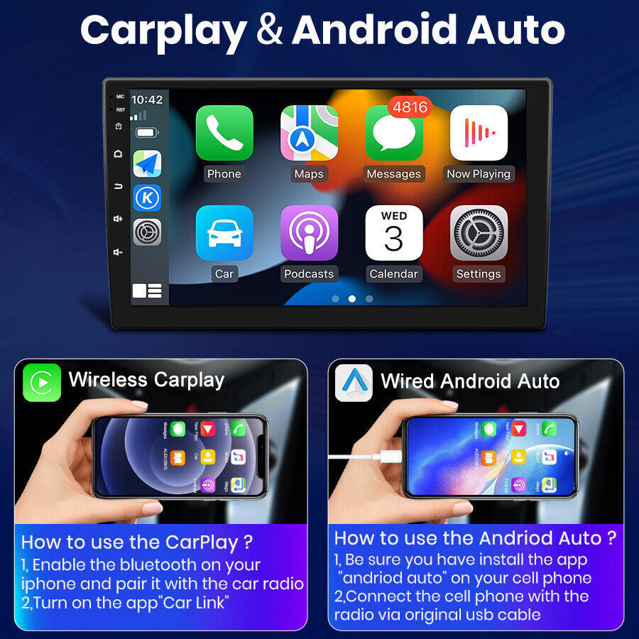 For Toyota Highlander 2008-2013 Android 13 Car Radio JBL Support Backup Cam SWC