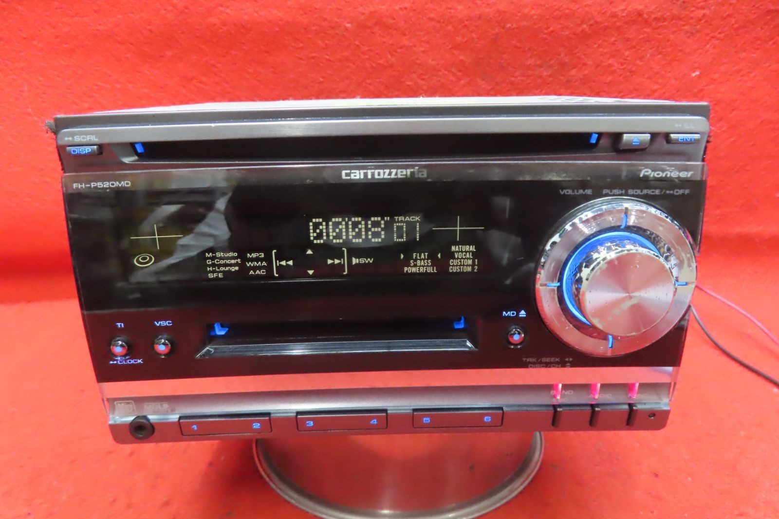 Pioneer Carrozzeria FH-P520MD CD MD Receiver Equalizer DSP LCD Car audio JDM