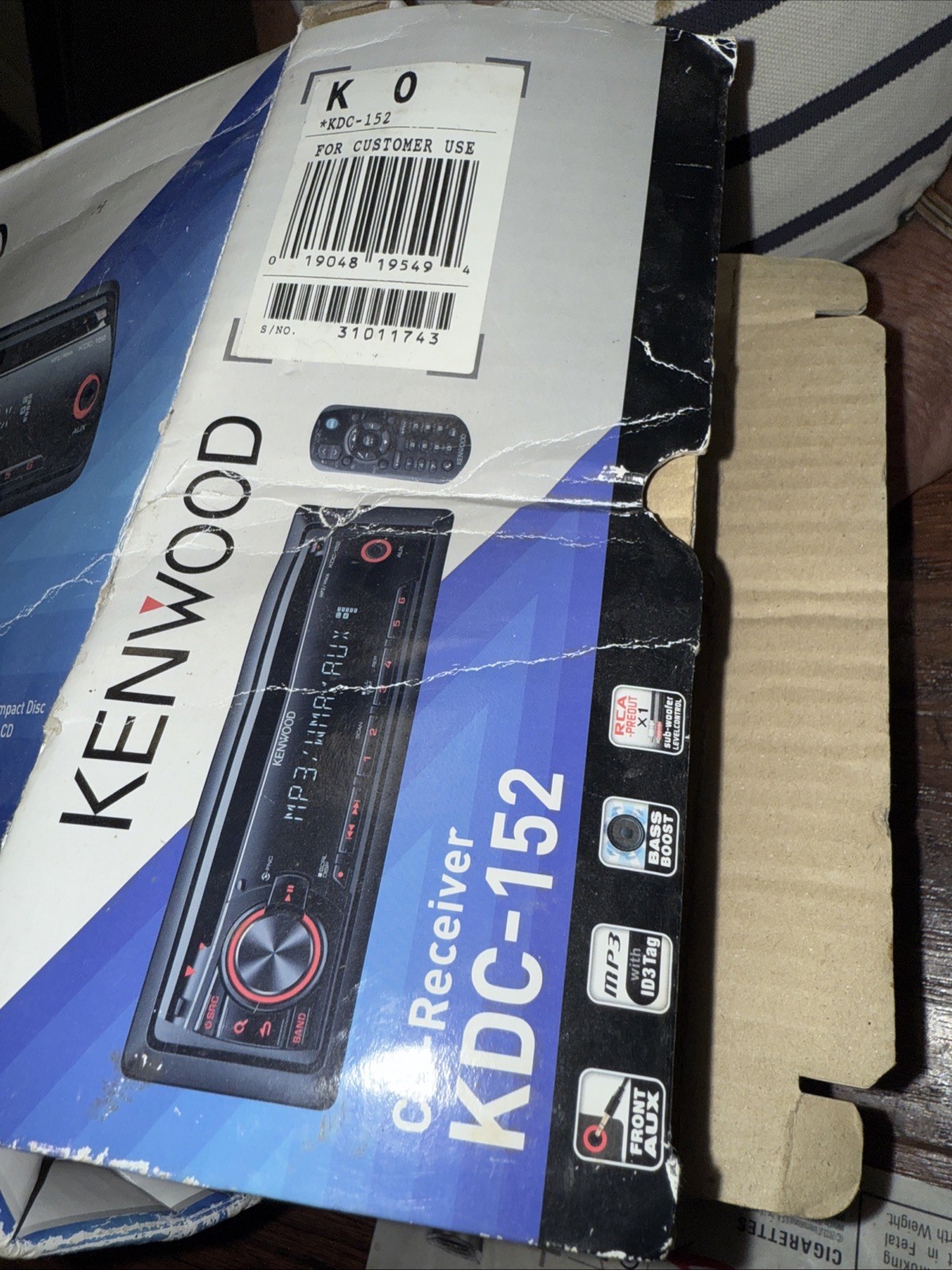 Kenwood KDC-152 CD Player MP3 In Dash Receiver