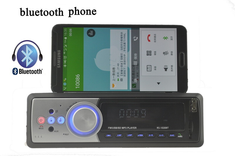 USB SD MMC Card Reader Car Audio Stereo Bluetooth ＋Microphone 1 DIN FM Receiver