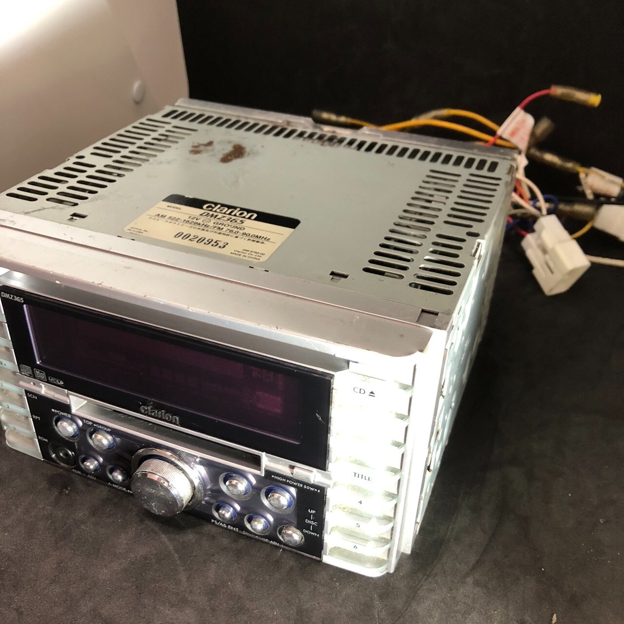 Clarion DMZ365 MD/CD player with car stereo harness working