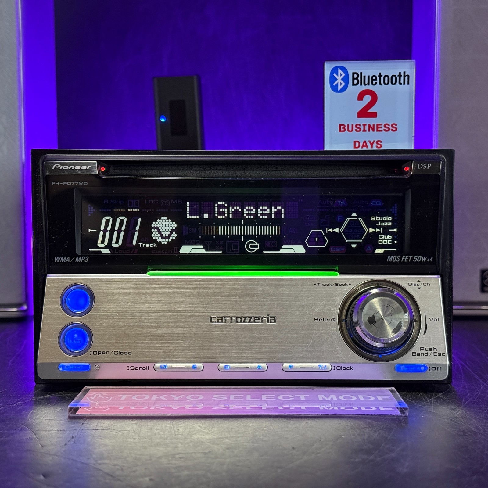 Pioneer Carrozzeria FH-P077MD 2DIN Car Audio CD MD Player Added BT JDM In Stock