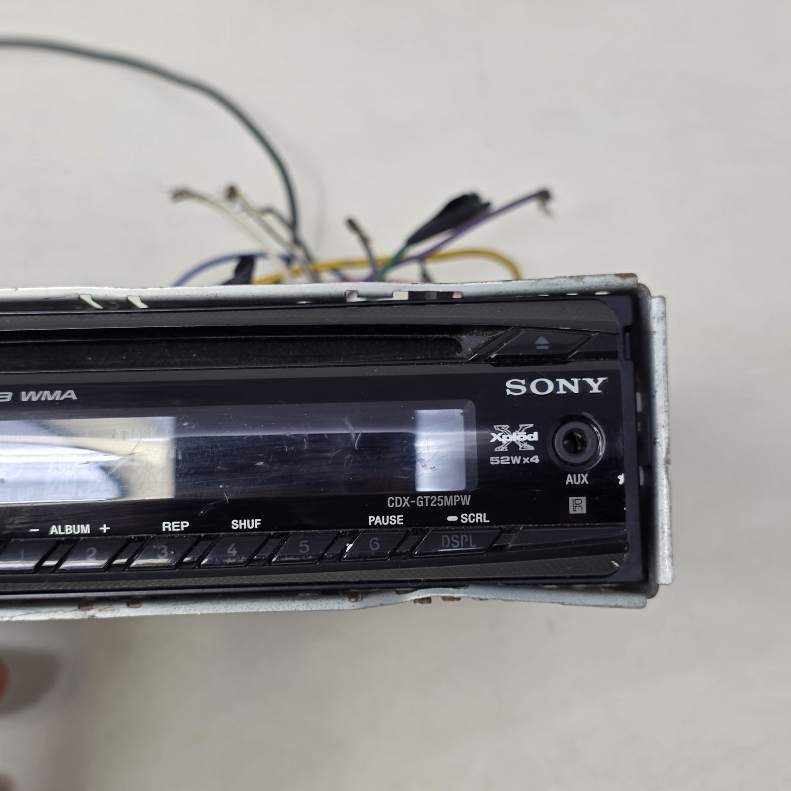 Sony Xplod CDX-GT25MPW Car Stereo CD MP3 WMA Receiver Untested With Returns Ok