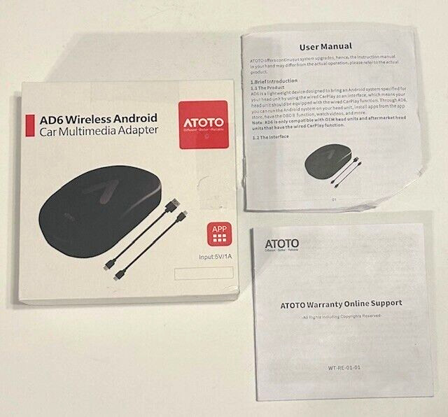 ATOTO AD6 Wireless Android Car Multimedia Adapter