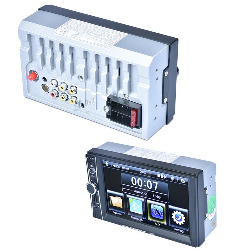 8G Map Card FM Radio 6.6″ Car Stereo HD Touchscreen 2DIN MP5 GPS Bluetooth