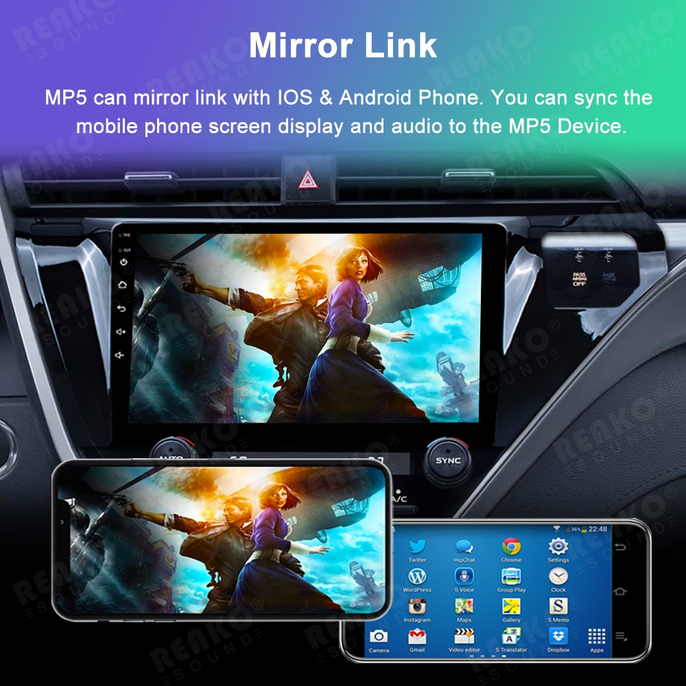 10.1” 2+32G Car Radio Player For TOYOTA CAMRY 2017-2020 Carplay With Camera