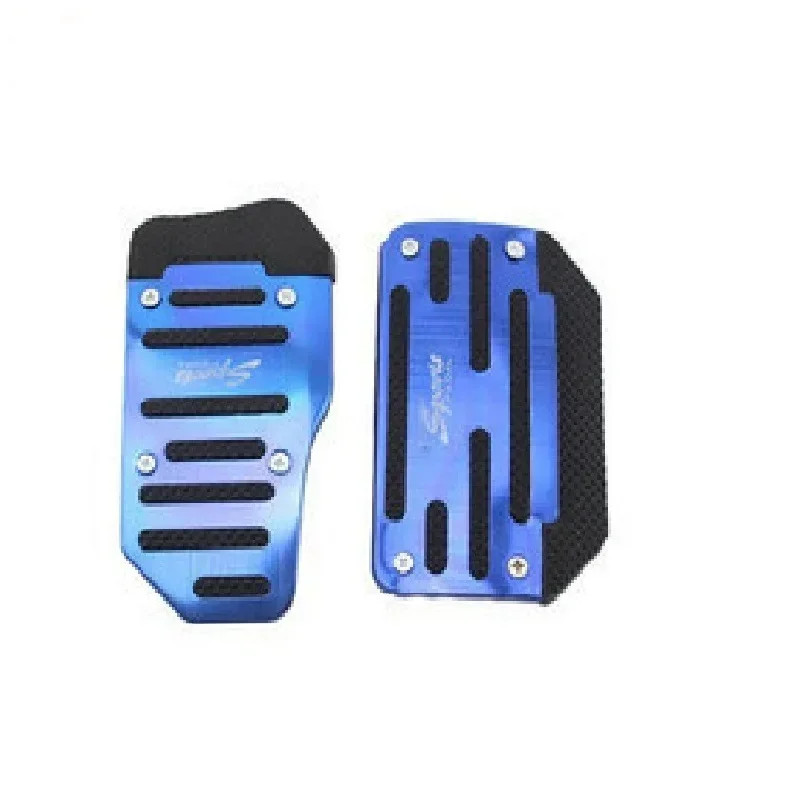 Aluminum Car Pedal Cover Set Automatic Manual Transmission Gas Foot Covers in Re
