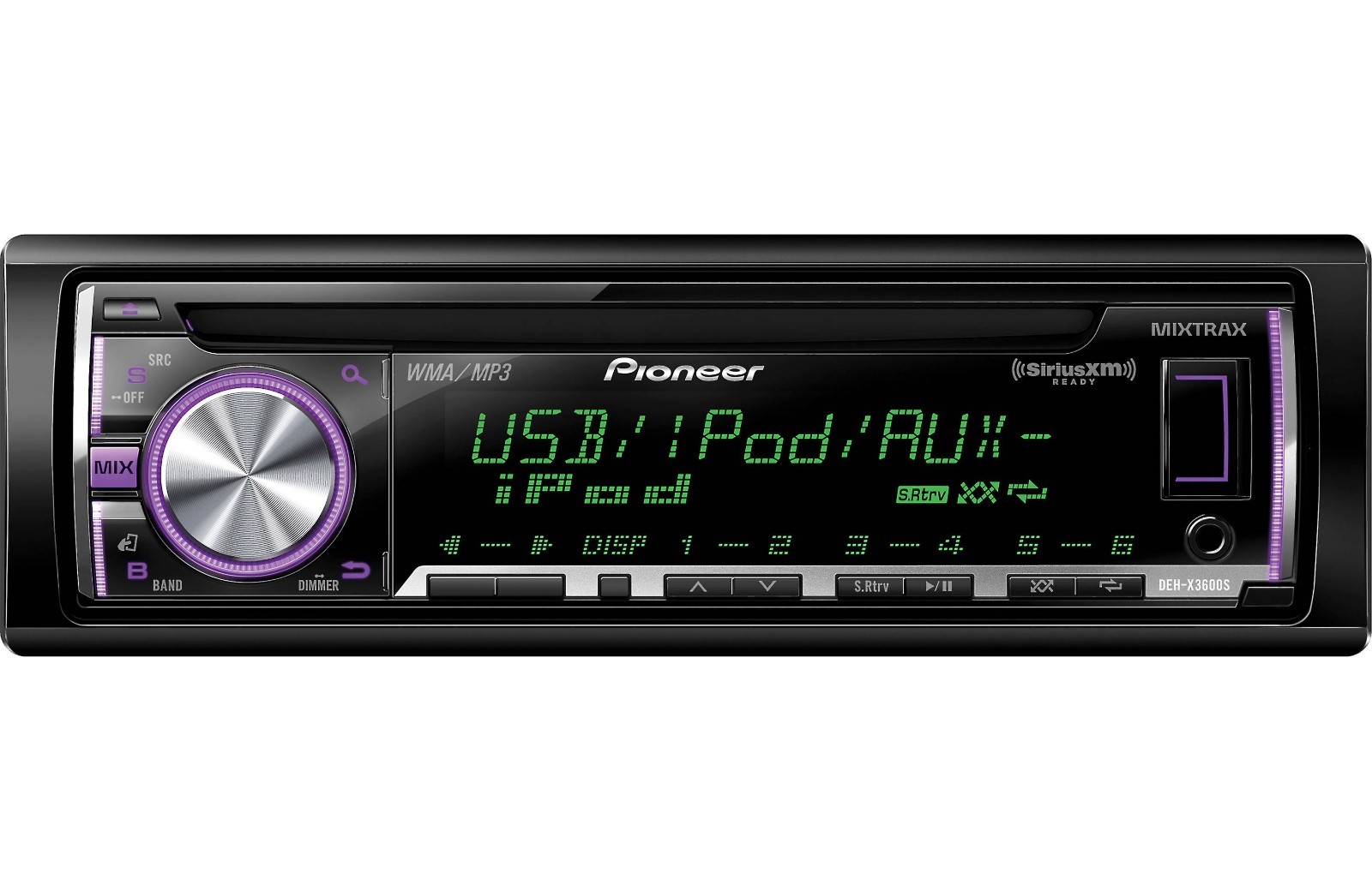 Pioneer DEH-X3600S CD receiver with MIXTRAX USB Direct Control AM FM Radio