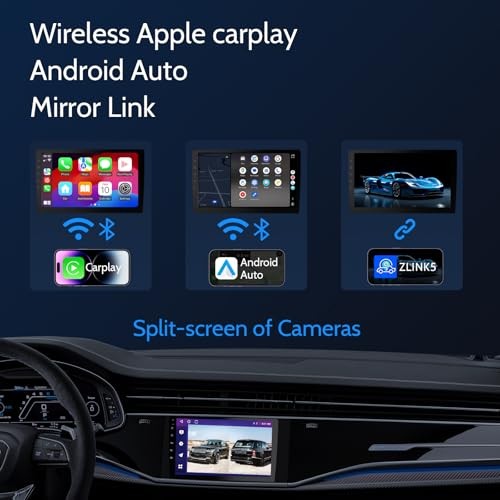 10.1 Inch Double din car Screen,with wireles CarPlay and RAM 2GB+ROM 64GB