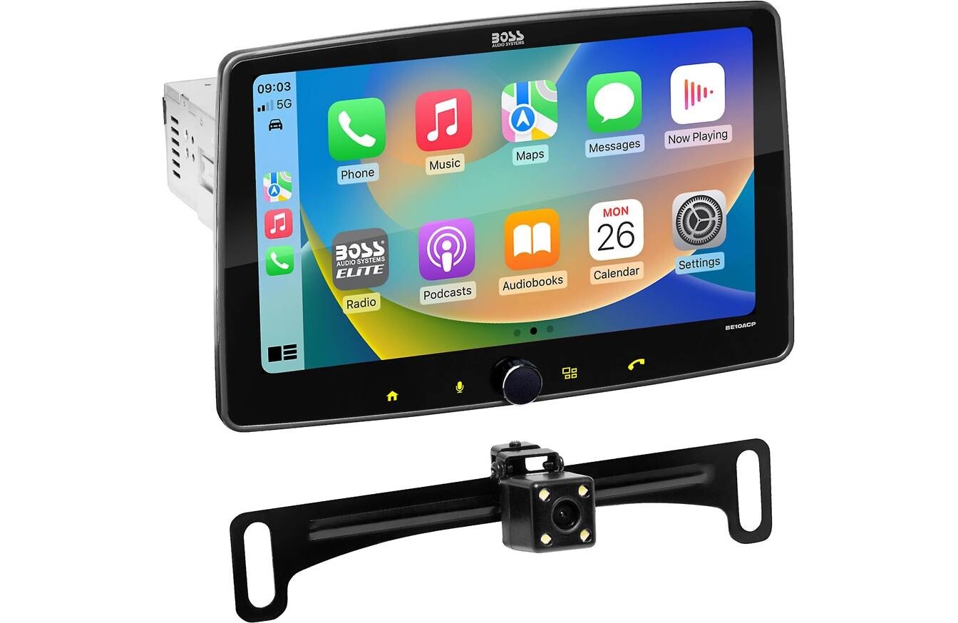 BOSS Audio Elite BE10ACP-C Car Stereo Apple CarPlay Android Auto 10.1″ + Camera