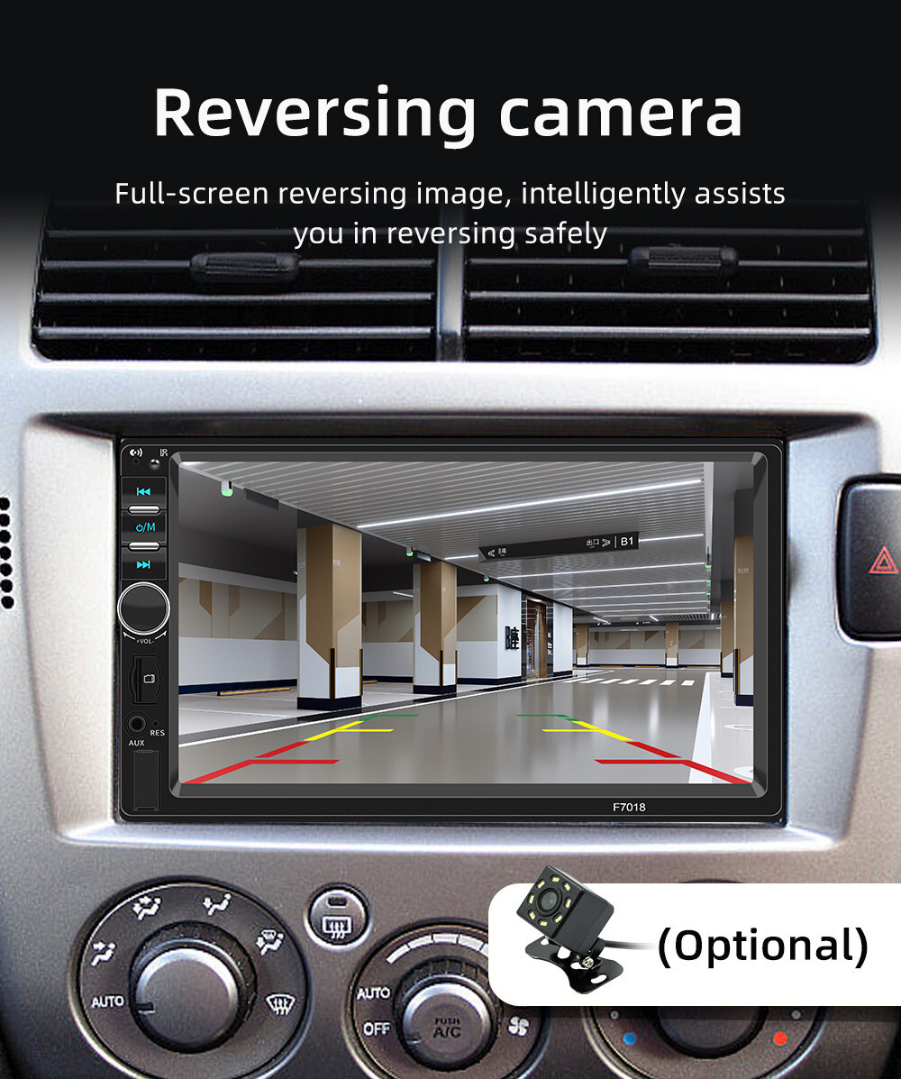 7in Car Stereo Touch Screen 2 DIN Android 8LED Rear Camera Bluetooth MP5 Player