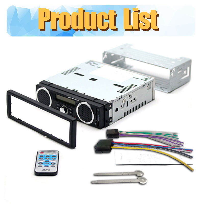 USB AUX Built-in Speakers Bluetooth MP3 Player Car Radio Stereo In-Dash 2.5Inch