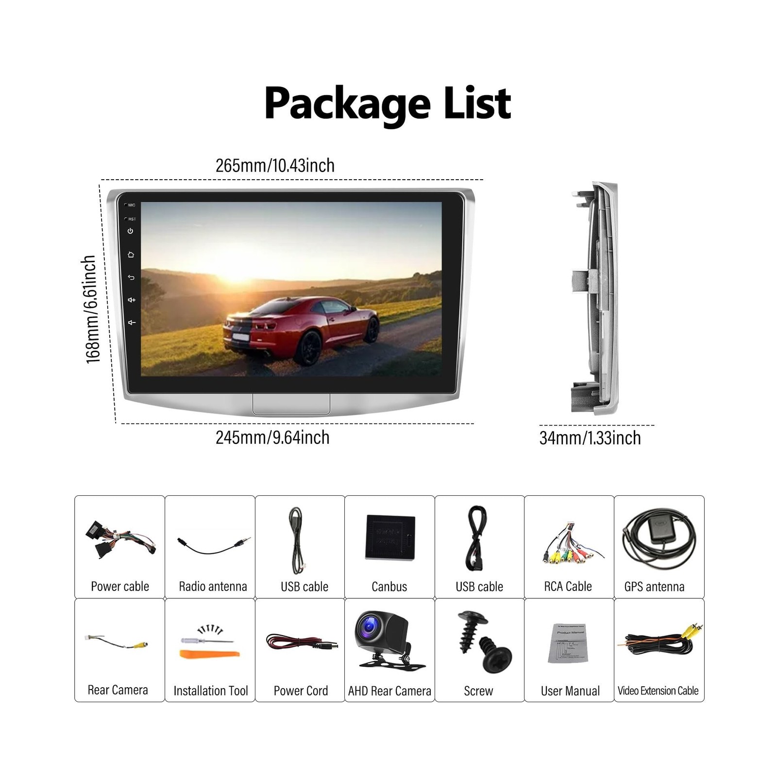 [2+64G] Android 13 Car Stereo for VW Passat B6 B7/Magotan CC 2010-2015 with C…