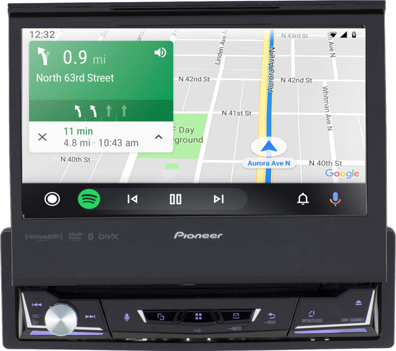Pioneer 1-DIN 6.8 Touchscreen Car Stereo DVD Player Receiver
